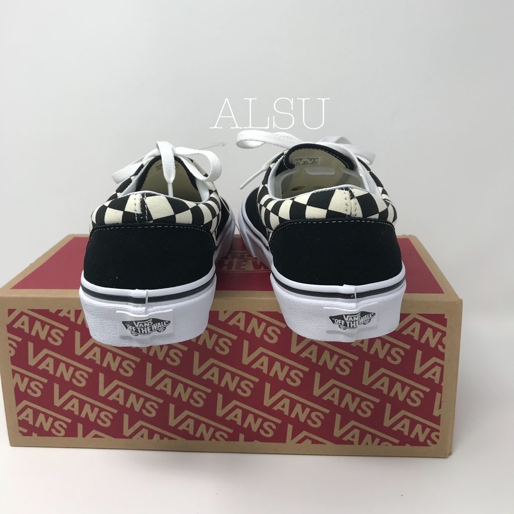 VANS ERA Primary Check Black White Suede Canvas W - Picture 5 of 7